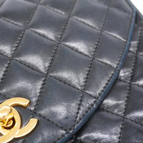 Chanel Shoulder Bag Matelasse Chain Lambskin Black Women's - Picture 11 of 12